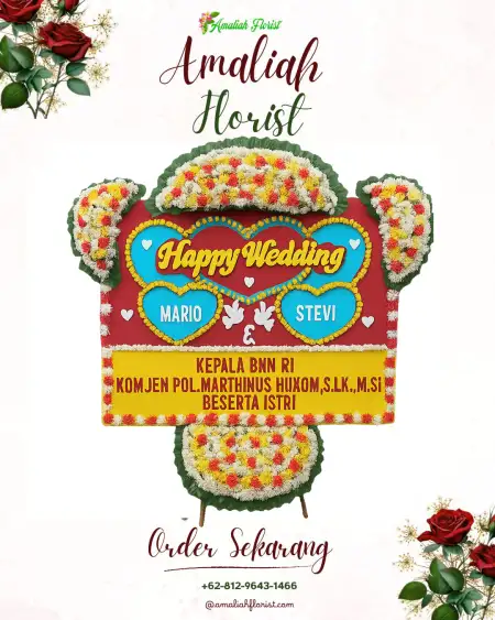 Papan Bunga Pernikahan Selacau